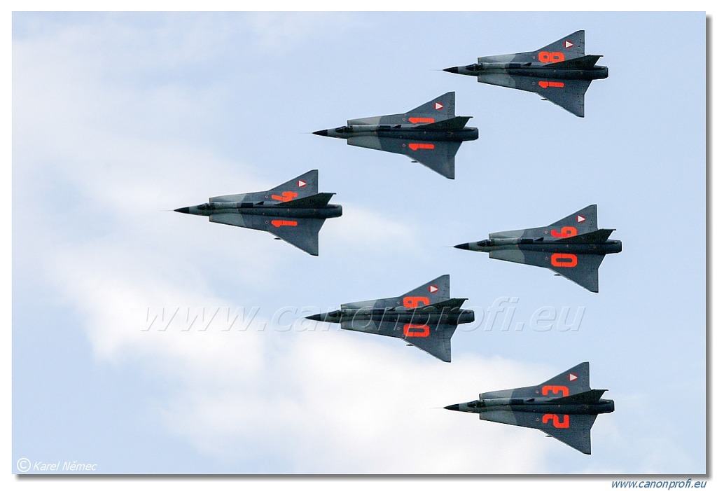 Austrian Air Firce - 6x Saab J35Ö Draken