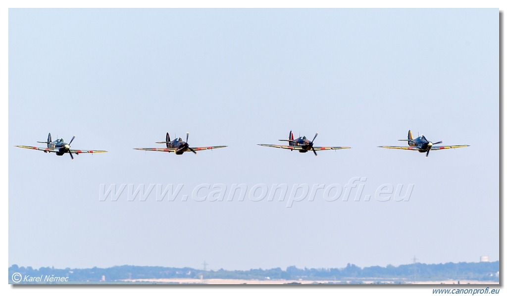 Battle of Britain Memorial Flight - 4x Hurricanes