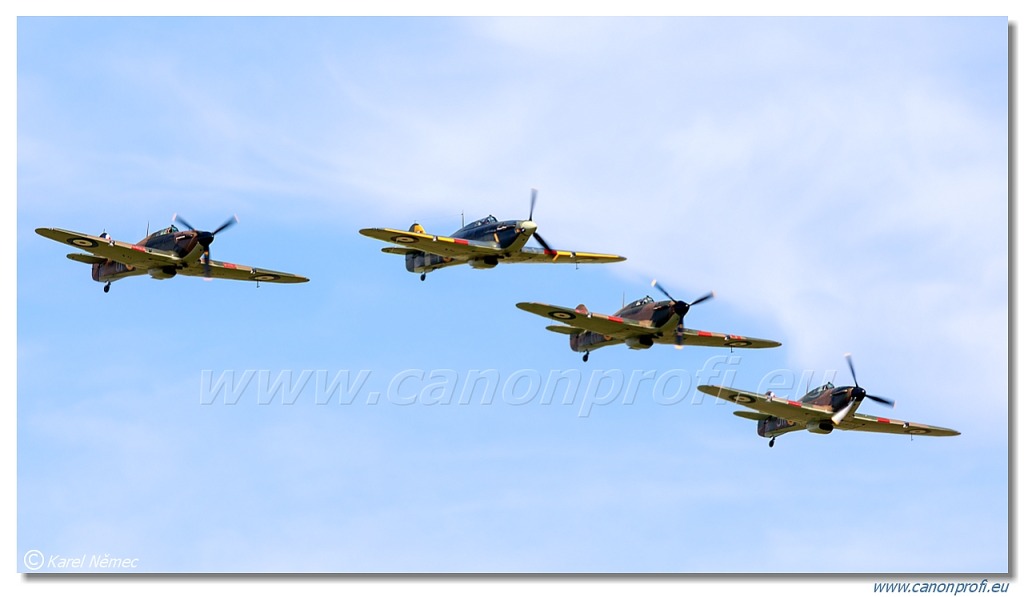 Battle of Britain Memorial Flight - 4x Hurricanes