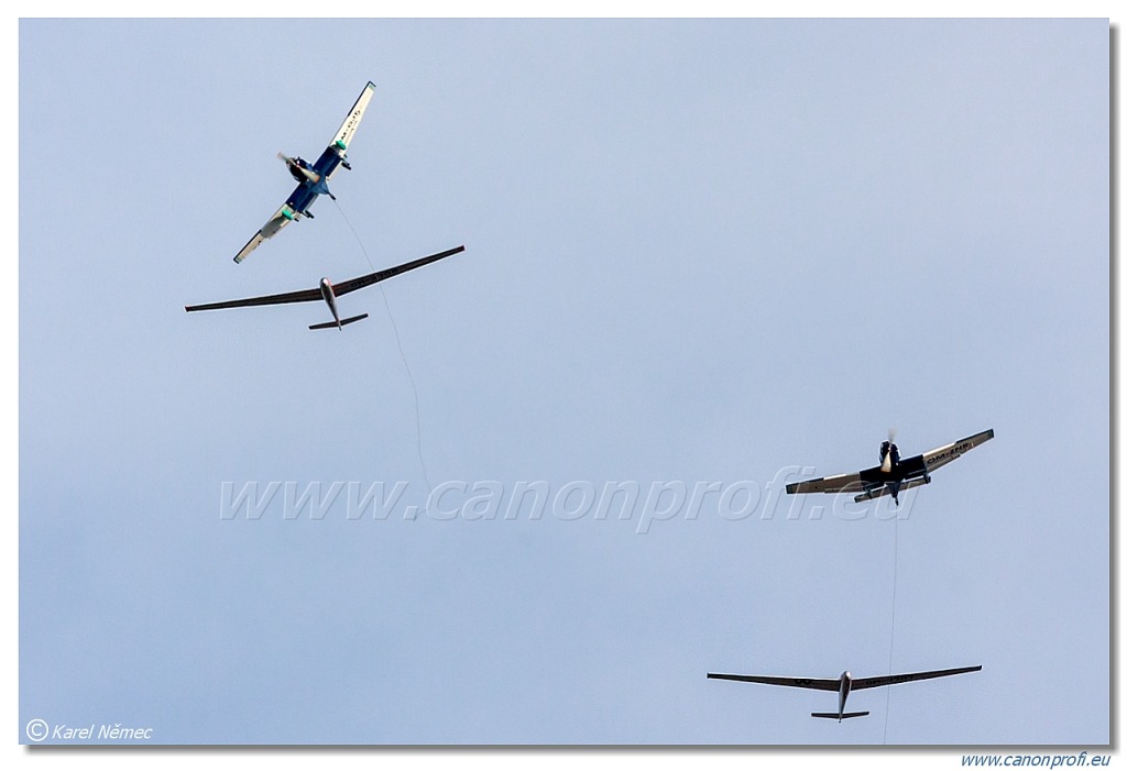 Očovskí Bačovia - 4x Let L-13 Blaník, L-23 Super Blaník, Z-37, Z-137T