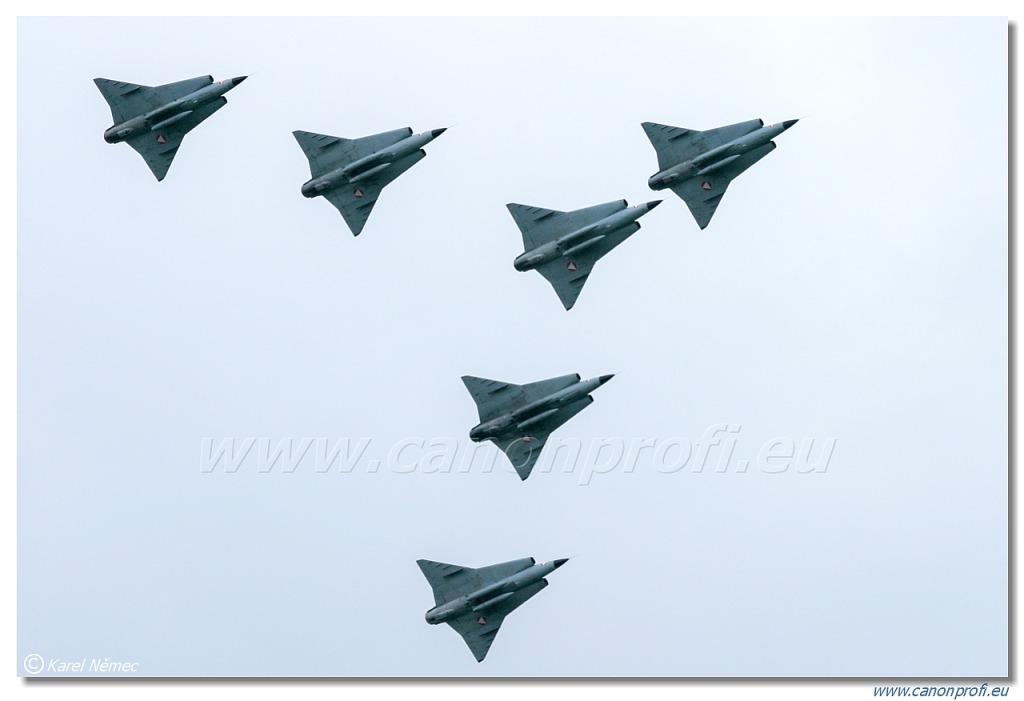 Austrian Air Firce - 6x Saab J35Ö Draken